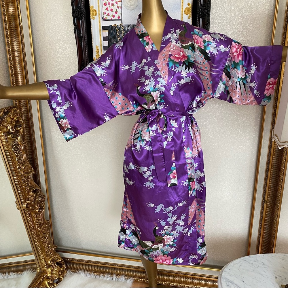 Sam Well Peacock & Glowers Kimono Style Robe